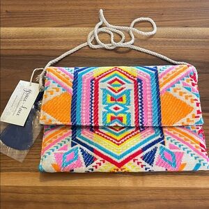 NEW w/tag Grace & Lace Limited Edition Crossbody bag w/tassel trim